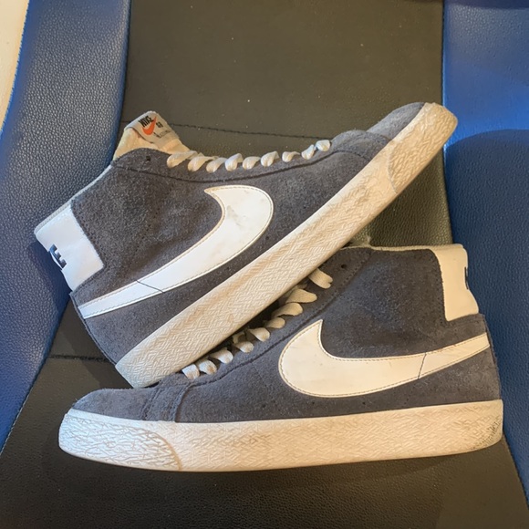 Nike SB Zoom Blazer Mids - Blue/Navy (Suede) (Used - No Box) - Picture 3 of 4